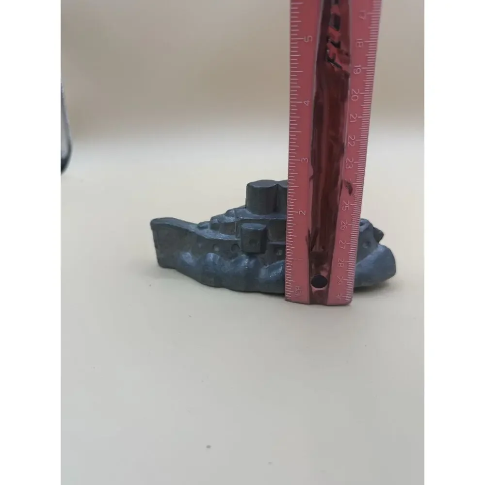 Antique Pewter Ice Cream or Chocolate Mold #513 Battleship or Streamship Vintage